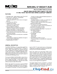 Datasheet MX26LV160ATXEC-70 manufacturer Macronix