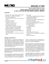 Datasheet MX26LV160BXBC-55G manufacturer Macronix