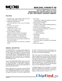 Datasheet MX26LV800TTC-70 manufacturer Macronix