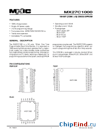 Datasheet MX27C1000 manufacturer Macronix