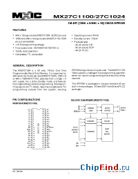 Datasheet MX27C1100PC-15 manufacturer Macronix