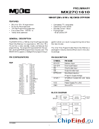 Datasheet MX27C1610-12 manufacturer Macronix