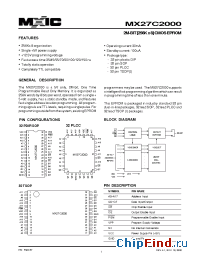 Datasheet MX27C2000-12 manufacturer Macronix