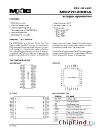 Datasheet MX27C2000APC-90 manufacturer Macronix