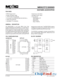 Datasheet MX27C2000PC-10 производства Macronix