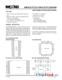 Datasheet MX27C2048TC-12 manufacturer Macronix