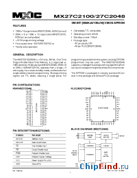 Datasheet MX27C2100-12 производства Macronix