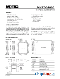 Datasheet MX27C4000PI-15 производства Macronix
