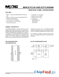 Datasheet MX27C4096-10 manufacturer Macronix