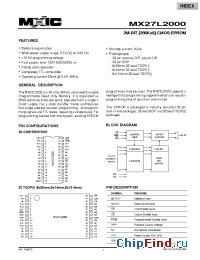 Datasheet MX27L2000DC-12 manufacturer Macronix