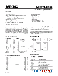 Datasheet MX27L2000MC-70R производства Macronix