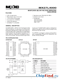 Datasheet MX27L4000PC-20 производства Macronix