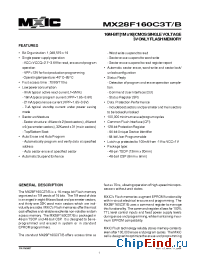 Datasheet MX28F160C3BTC-70 manufacturer Macronix