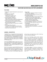 Datasheet MX29F016T4C-90 manufacturer Macronix