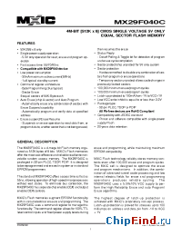 Datasheet MX29F040C manufacturer Macronix