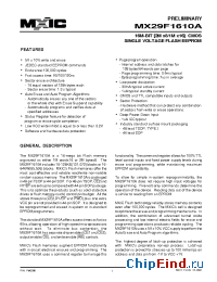 Datasheet MX29F1610A-90 manufacturer Macronix