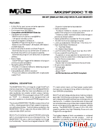 Datasheet MX29F200CTMI-55G производства Macronix