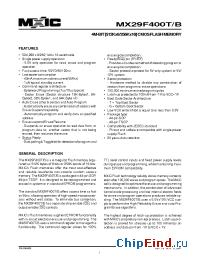 Datasheet MX29F400TTC-55 производства Macronix