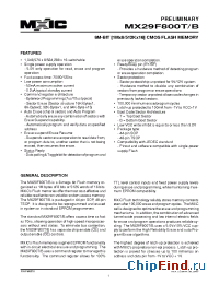 Datasheet MX29F800BTC-12 manufacturer Macronix