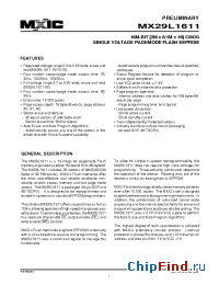 Datasheet MX29L1611TC-10 manufacturer Macronix