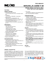 Datasheet MX29LA128MBTC-90R manufacturer Macronix