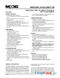 Datasheet MX29LA321MBTI-90G manufacturer Macronix