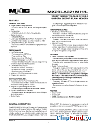 Datasheet MX29LA321MLXCC-70R manufacturer Macronix