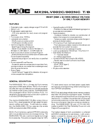 Datasheet MX29LV002CTTC-90 manufacturer Macronix
