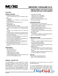 Datasheet MX29LV033MTMI-90R manufacturer Macronix