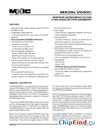 Datasheet MX29LV040CTI-55R manufacturer Macronix