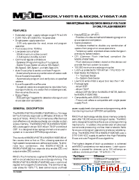 Datasheet MX29LV160ABTI-70 manufacturer Macronix