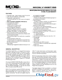 Datasheet MX29LV160BTTI-90 производства Macronix