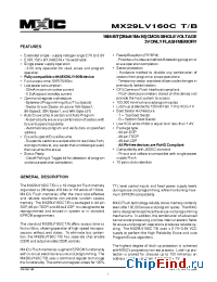 Datasheet MX29LV160CBMI-90G производства Macronix