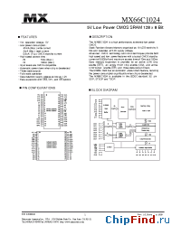 Datasheet MX66C1024 manufacturer Macronix