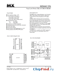 Datasheet MX66C256MI-10 manufacturer Macronix