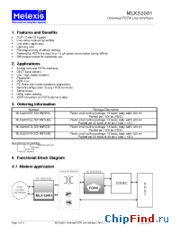Datasheet MLX32001EE-SO16WREEL manufacturer Melexis