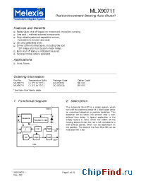 Datasheet MLX90711S manufacturer Melexis