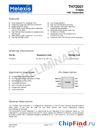 Datasheet TH72001 manufacturer Melexis