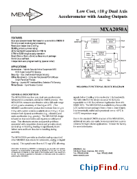 Datasheet MXA2050AL manufacturer Memsic