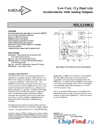 Datasheet MXA2100A manufacturer Memsic