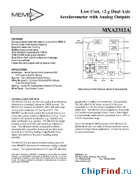 Datasheet MXA2312A manufacturer Memsic