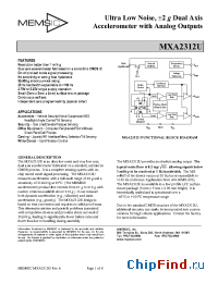 Datasheet MXA2312U manufacturer Memsic