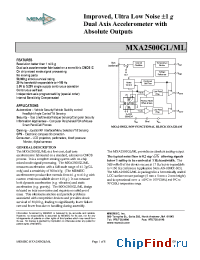 Datasheet MXA2500ML manufacturer Memsic
