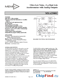 Datasheet MXA2500UL manufacturer Memsic