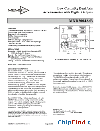 Datasheet MXD2004A manufacturer Memsic