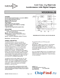 Datasheet MXD2010AL manufacturer Memsic