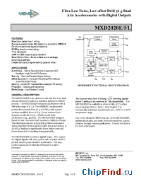 Datasheet MXD2020F manufacturer Memsic