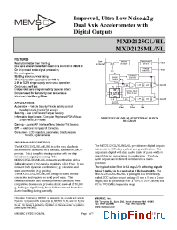 Datasheet MXD2125G manufacturer Memsic