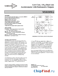Datasheet MXR2050AL manufacturer Memsic