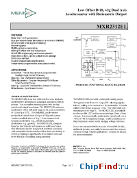 Datasheet MXR2312EL manufacturer Memsic